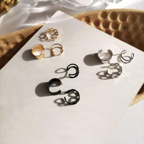 3 pcs Fashion Simple Smooth Ear Cuffs Clip Earrings for Women No Piercing Fake Cartilage Earring Jewelry Gifts