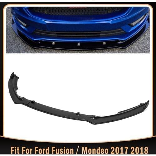 3PCS Carbon Fiber Look Car Front Bumper Splitter Lip Body Kit Spoiler Diffuser For Ford Fusion Mondeo 2017 2018