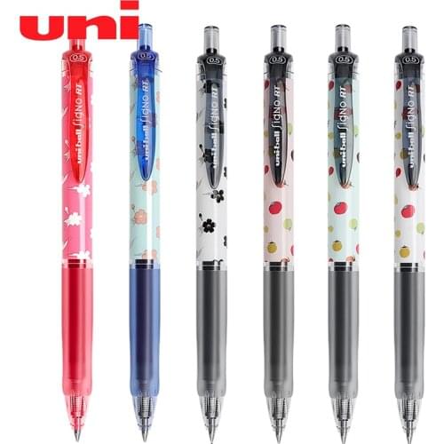3PCS UNI fruit flower limited edition press gel pen UMN-105 0.5mm quick-drying student exam stationery supplies