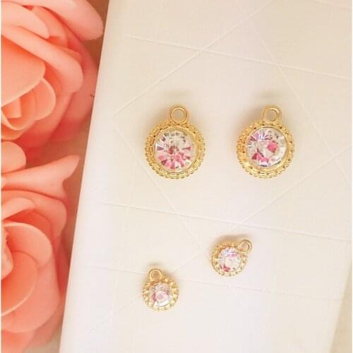 50pcs/lot beautiful round circle size 10*11mm or 15*18mm Fashion rhinestone Hair Accessories DIY Jewelry Accessories