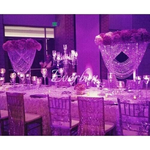 80cm tall wedding crystal centerpiece wedding decoration flower stand chandelier ceremony anniversary party decor