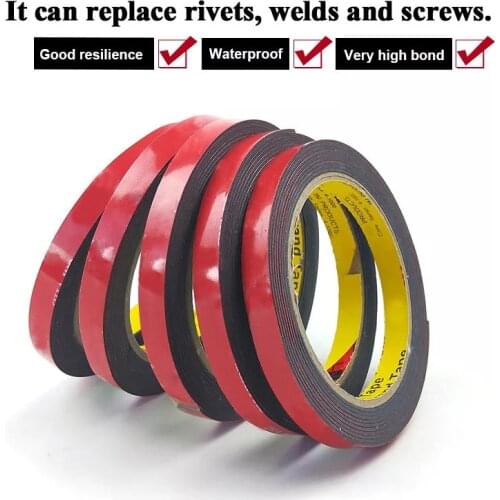 3M Acrylic Adhesive Double-sided FoamTape Super Strong Anti-Sunburn Temperature Non-Track for Car DIY Crafts Home Deco