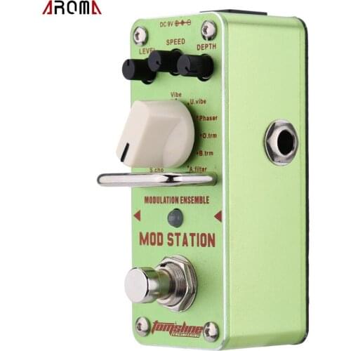 AROMA AMS-3 Mod Station Modulation Ensemble Electric Guitar Effect Pedal Mini Single Effect with True Bypass