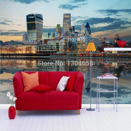 Free shipping custom wallpaper murals night scene of the city wall of large television background wallpaper mural Room Hotel
