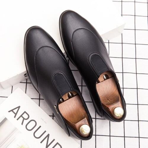 Brand mens shoes 2019 new spring and autumn classic fashion personality casual comfort business high quality Lok Fu shoes