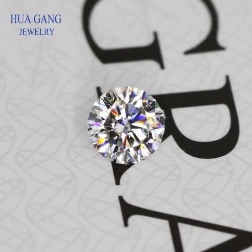 Moissanite 2.5 Carat D Color 8.5mm Round Brilliant Loose Moissanite Stone VVS1 Excellent Cut Grade Test Positive Lab Diamond