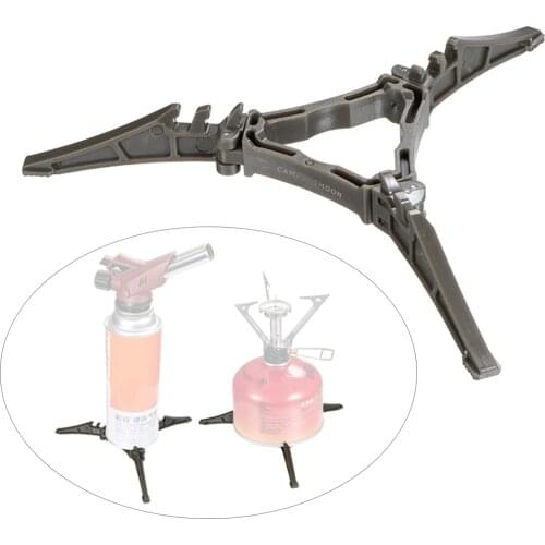 CAMPINGMOON Foldable Flat Gas Tank Bracket Long Bottle Cartridge Stand Tripod Gas Canister Stand Outdoor Camping Picnic Tools