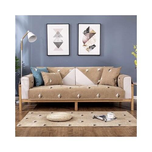 Nordic black and white sofa cushions, simple modern sofa towel covers, four seasons fabric non-slip living room sofa cushions