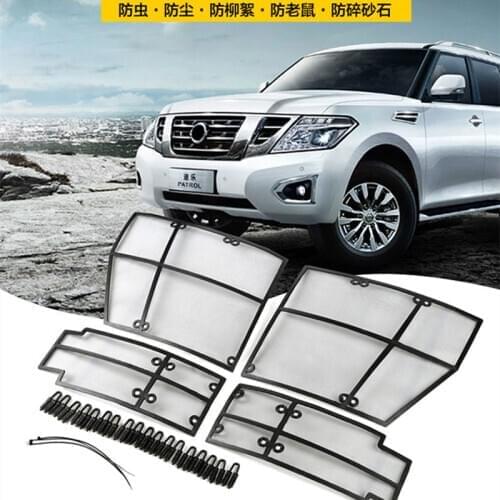 For Nissan Patrol y62 2012-2019 insect nets water tank protection net stainless steel protective net modification parts
