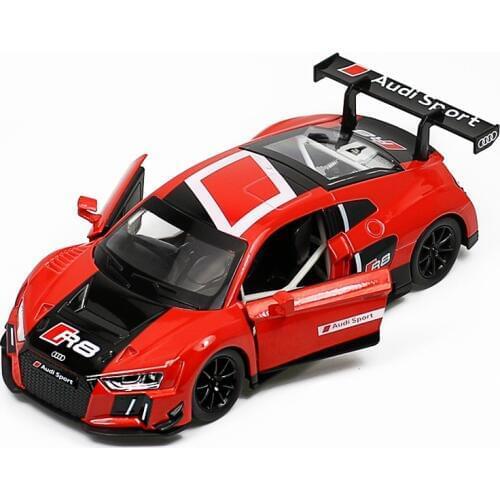 Hot sale 1:24 R8 super running Zinc alloy model car,collection and gift metal simulation sports car model,free shipping