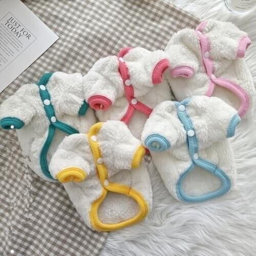 Cute Winter Dog Clothes Warm Fleece Puppy Outfit Chihuahua Pet Clothing for Small Medium Dogs Coat Scarf Chihuahua Pet Clothes