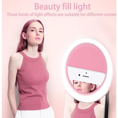 Mobile Phone Supplementary Light LED Ring Flash Rechargeable Beauty Self-timer Lights Live Fill Light for phone 319#2