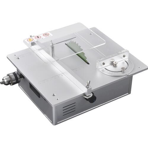 10000RPM Aluminum Alloy High Precision Mini Table Saw Machinery Portable DIY Metal Wood Desktop Polish Cutting Drilling Machine