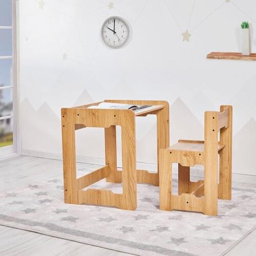 4-6 Age Montessori Table and Chair Set Wooden Study Table Toddler Activity Desk Children Table Kids Furniture Chair for Babies