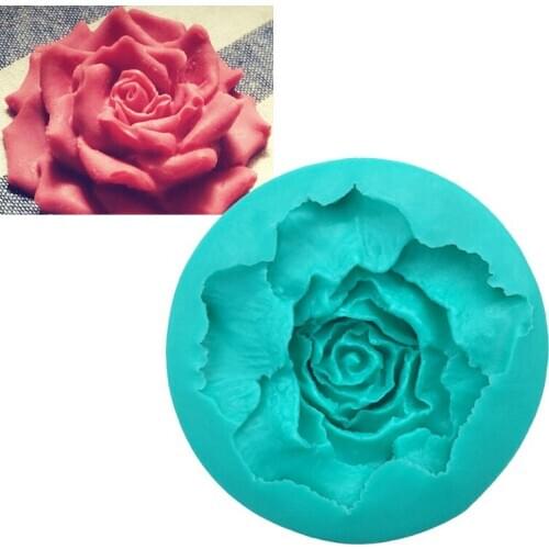 Larger Size Peony Shapes 100% Food grade Soft Silicone Fondant Cake Chocolate Candy Decorating Mold Tools