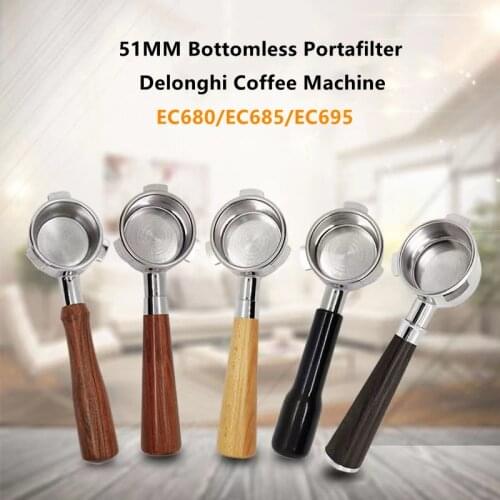 Portafilter 51mm delonghi ec685 ec680 ecp35.31 54mm bottomless portafilter breville for 870/878/879エスプレッソ54 بورتافلتر ديلونجي