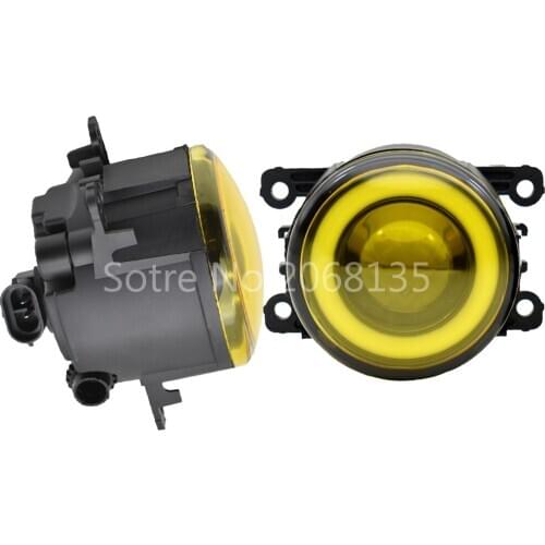 2PCS LED Fog light with Angel eye For F-ord Focus mk2/3 Fusion Fiesta Tourneo Transit 2001-2015