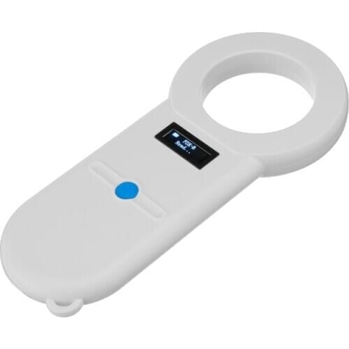 Rfid FDX-B animal tag Microchip reader ISO chip Portable OLED pet dog cat scanner 134.2khz for rfid glass tag animal microchip