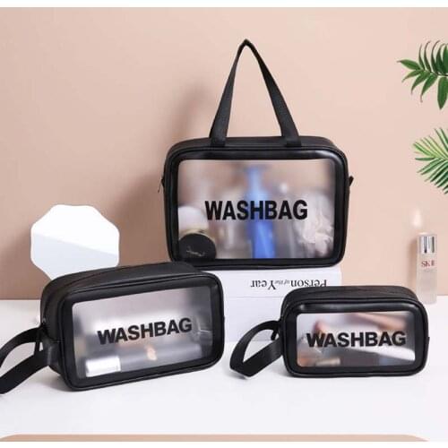 Net red cosmetic bag travel wash bag large capacity out portable female ins wind portable storage bag waterproof and transparent
