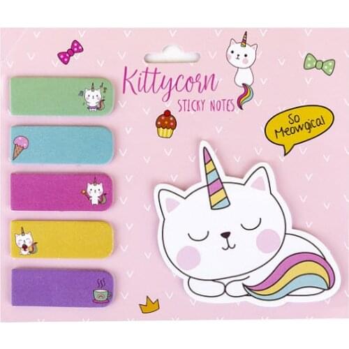 Cute cartoon unicorn sticky notes set Students message notes sticker Colorful notes pad DIY diary decoration sticker 120 pages i