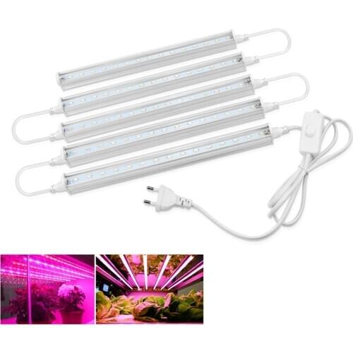 29/57CM LED Tube Plants T5 Lamp with Switch Grow Lights for Seeding Potted 110V 220V Full Spectrum Phyto Lamp for Tent Flowers
