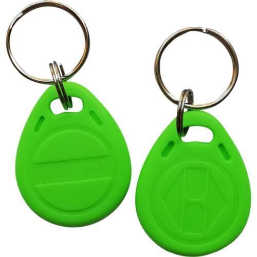 125khz LF TK4100 EM4100 ABS Waterproof Green RFID Keyfob Tag -100pcs