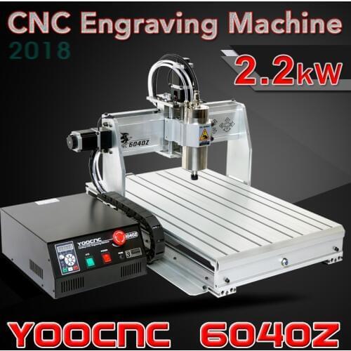 YOOCNC 6040Z Desktop CNC Engraving Machine 2.2kw cnc milling machine with USB port and water-coolled spindle