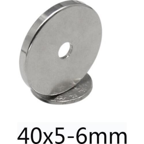 5/10/20 pcs 40x5-6 mm Powerful Magnet 40*5 mm Hole 6mm Round Countersunk Magnetic 40x5-6mm Neodymium Disc Magnets 40*5-6 mm