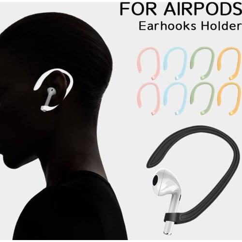 1 Pair Protective Holder Secure Fit Hooks for Airpods Wireless Earphones Accessories Silicone Sports Anti-lost Ear hooks