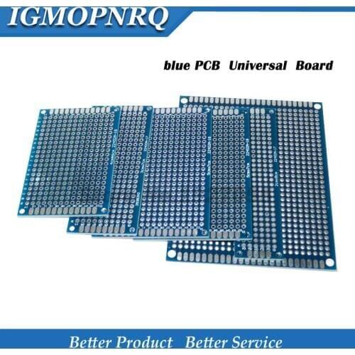 1pcs Double-Sided Protoboard Breadboard Universal Board blue PCB 2*8cm 3*7cm 4*6cm 5*7cm 7*9cm 2.54mm