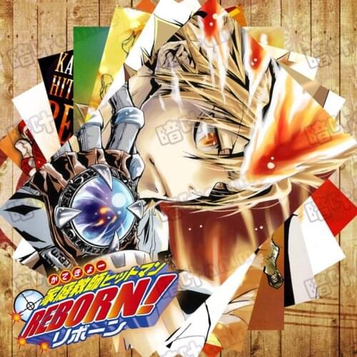 10 PCS/LOT Anime HITMAN REBORN Poster Postcard Hayato Takeshi Ryohei Lambo Tsunayoshi Stickers Toy Gift Card Wall Pictures