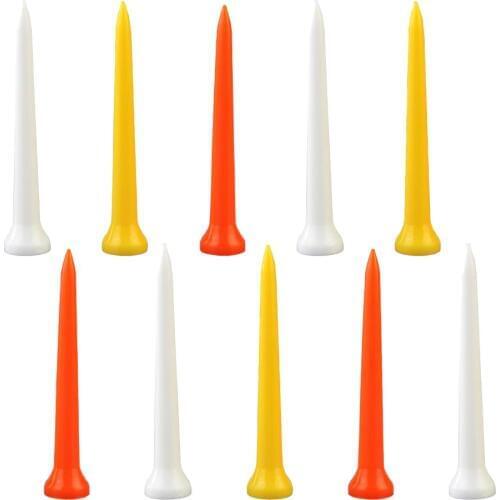 10pcs Unbreakable Golf Tees Professional Plastic Nails Golf Clubs Driver Training Aids Golf Equipment Accessories for Practice