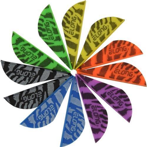 100Pcs Archery 2inch Tiger Striped Plastic Vanes Muli-color Archery Vanes Plastic Multi-patterned For Arrow Shoot Free Shipping
