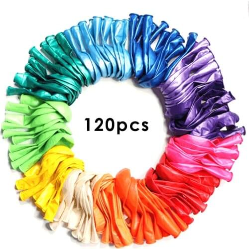 120pcs 12inch Rainbow Color Balloons 12inch Latex Balloons for Birthday Wedding Engagement Festival Party Decor