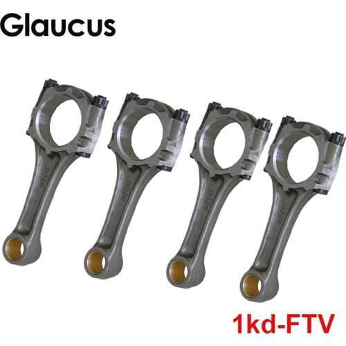 4pcs 1KD 1KDFTV engine connecting rod for TOYOTA Land Cruiser 90 120 Dyna 150 Hilux Fortuner 2982cc 3.0 TDI 16V 00- 13201-0L040