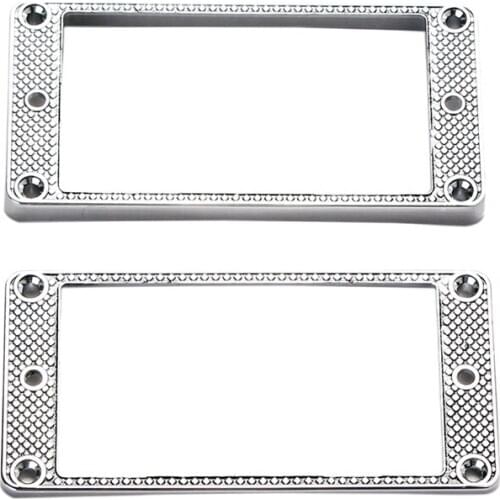 2Pcs Humbucker Pickup Ring Metal Curved Bottom Frame for LP PRS Guitar Parts