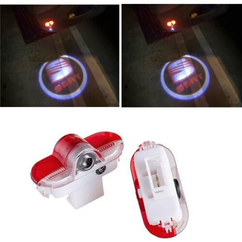 2pcs LED Car Logo Door Light For SEAT FR Alhambra Leon MK1 2005 - 2006 Welcome Ghost Shadow Laser Decoration Lightd Accessories