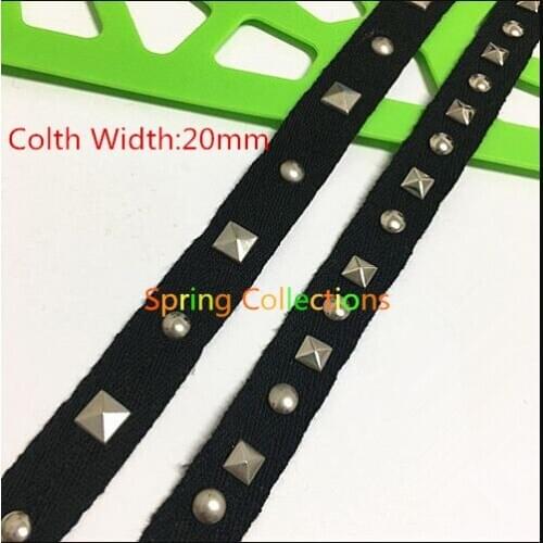 2yards Width 20mm Garment Rivets Grommet Tape Cotton Cloth webbing trim tape for sling belt free shipping