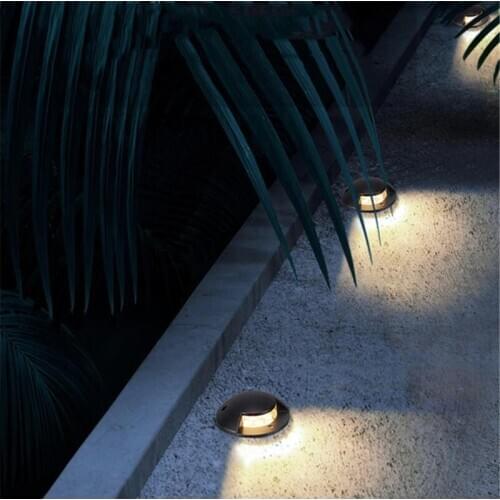 3X3W Garden Yard Lights 12V 220V 110V Outdoor Underground Stair Step Lights Deck Lights Recessed Landscape Path LED Lights 9W