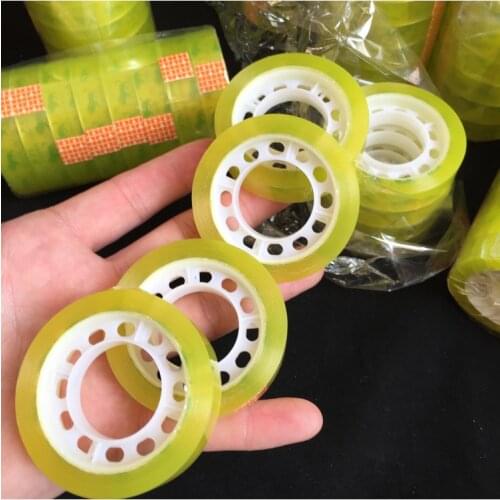 8PCS/Lot Width 1.2CM Transparent Stationery Scotch Tape Household DIY Package Tape Small Size Tape High Adhesive Clear Pack Tape
