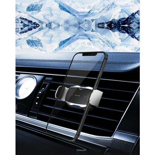 Vehicle Electric Bracket Car Navigation Bracket Metal Induction Switch Air Outlet Bracket Phone Car Holder for IPhone Huawei