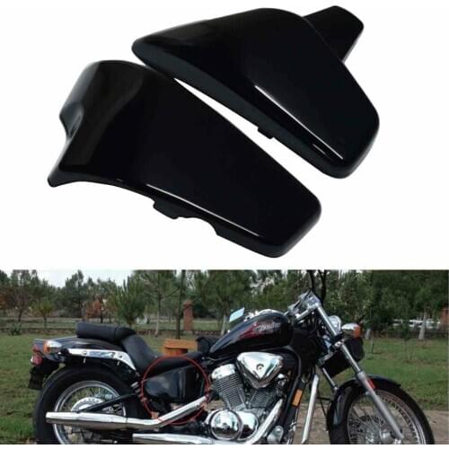 Black Side Battery Fairing Cover Motorcycle For Honda VLX 600 1999-2008 VT 600 C CD Shadow VLX Deluxe STEED400 1999-2007