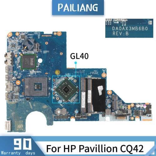 DA0AX3MB6B0 REV:B For HP Pavillion CQ42 DA0AX3MB6B0 GL40 Mainboard Laptop motherboard DDR3 tested OK