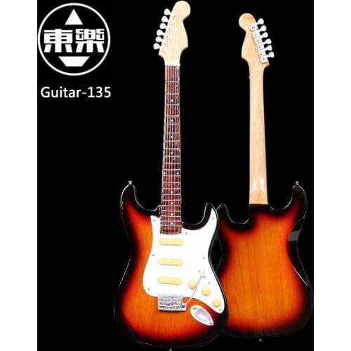Wooden Handcrafted Miniature Guitar Model guitar-135 Guitar Display with Case and Stand (Not Actual Guitar! for Display Only!)