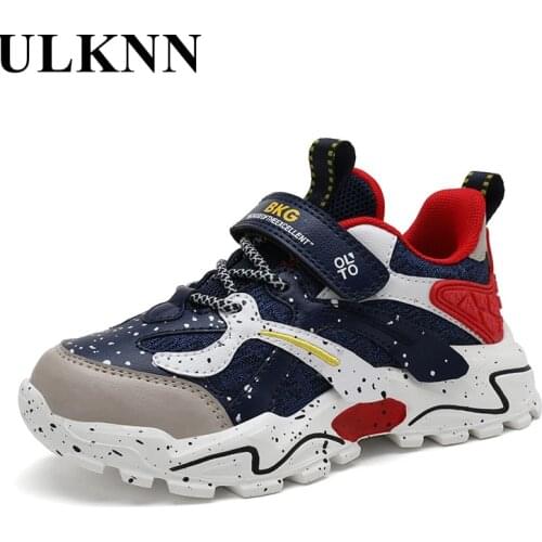 Childrens Boy Sneakers 2021 Autumn New Breathable Mesh Boys Sports Shoes Childrens Primary School Outdoor Shoes SIZE 28-38