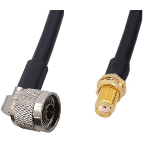 RG58 Cable SMA Female to N Male Right Angle Connector WiFi Antenna Extension Pigtail jumper cable