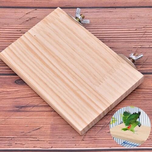 Small pet Board Hamster Pet Rat Hang Toys Squirrel Parrot Bird Standing Platform Wood Cage Board