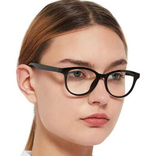 MARE AZZURO Reading Glasses For Women Round Transparent Hyperopia Eyeglasses Vintage Eyewear Feminine Diopter +1.5 +2.5 to +4.0