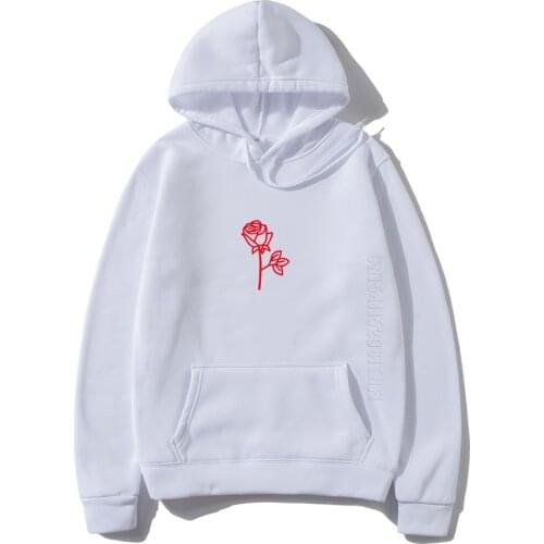 Harajuku Men Hoodie Streetwear Daily Casual Autumn New Poison Rose Flower Print Hoodies Pullover Hooded Tops Sweatshirt Clothing