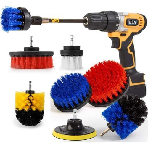 3-piece Power Sink Brush Set Power Scrubber Cleaning Kit/Toilet Brush/Bathroom Shower Cleaner/Tub and Floor Scrubber D30